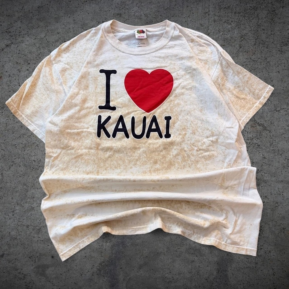 Vintage 2000's I Love Kauai Mud Dyed T-Shirt Size XL Surf Skate Y2K Retro
